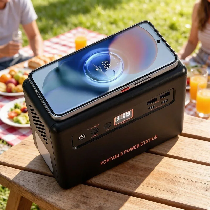 Solar Emergency Charger - Stasiun Daya Portabel 200W, 220V/110V, Baterai